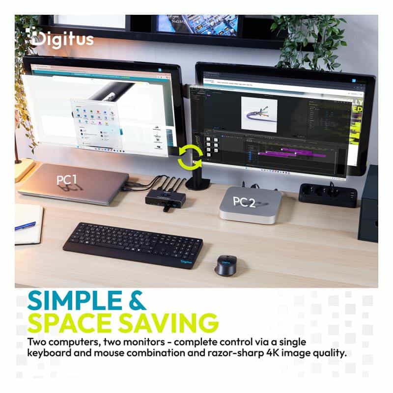 DIGITUS Docking USB-C->HDMI,Dual 3,0.2-Port,4K60Hz Coreli
