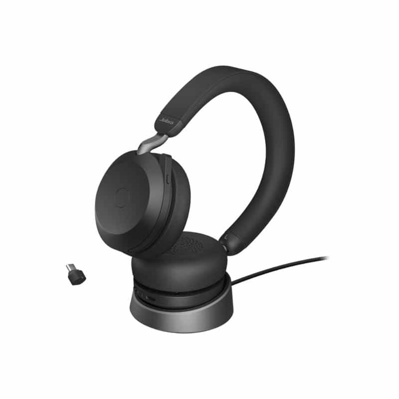 GN NETCOM Jabra Evolve2 75 UC schwarz + Ladestation + Link 380c