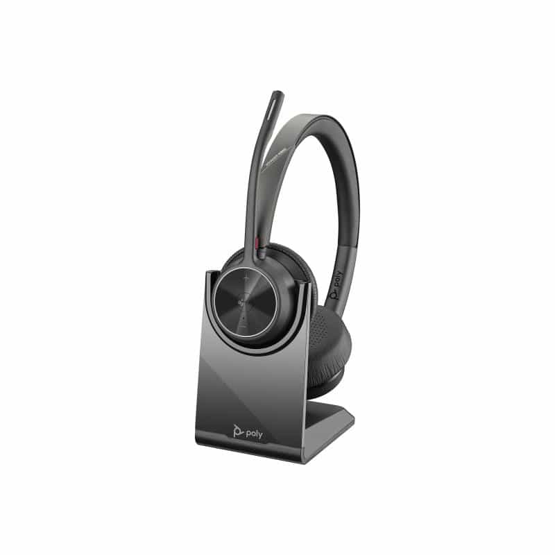 POLY BT Headset Voyager 4320 UC Stereo USB-C Teams mit Stand