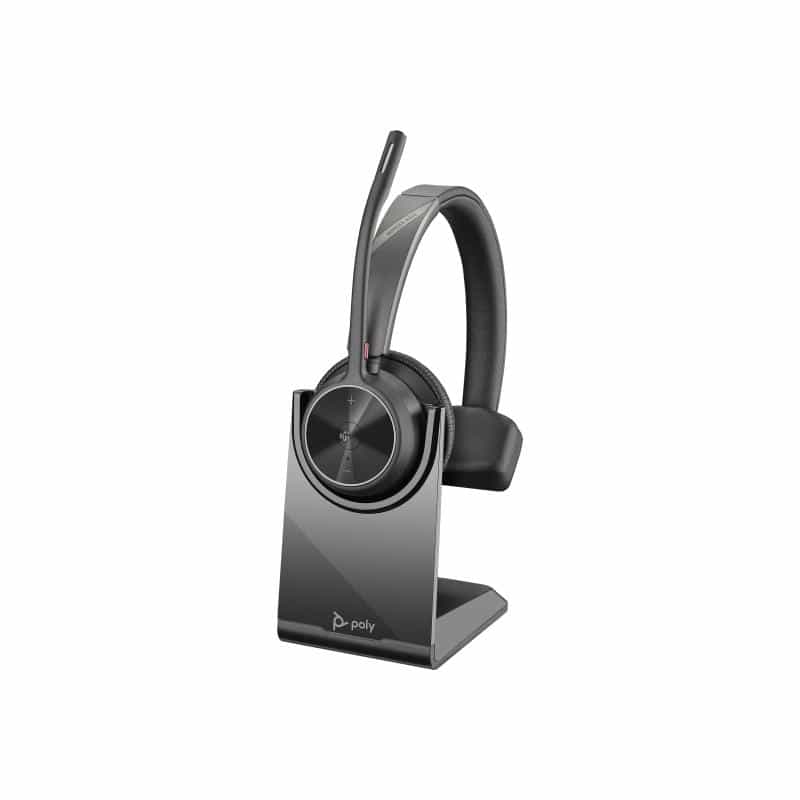 POLY BT Headset Voyager 4310 UC Mono USB-C Teams mit Stand