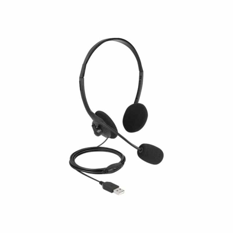 DELOCK Headset Delock On-Ear USB wired black