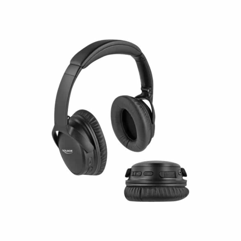 DELOCK Bluetooth 5.0 Kopfhörer Over-Ear faltbar mit integriertem Mikrofon und intensivem Bass