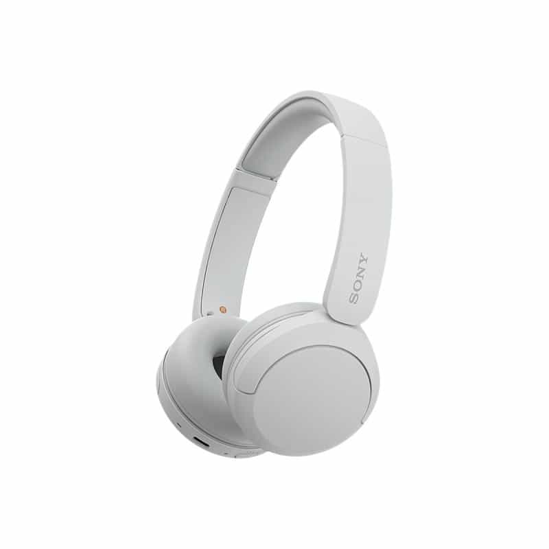 SONY WH-CH520 Kabellose Bluetooth-Kopfhörer, weiß bis zu 50 Stunden Akkulaufzeit mit Schnellladefunk