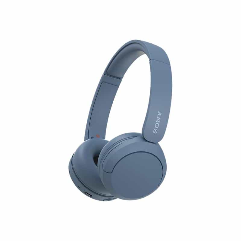 SONY WH-CH520 Kabellose Bluetooth-Kopfhörer, blau bis zu 50 Stunden Akkulaufzeit mit Schnellladefunk