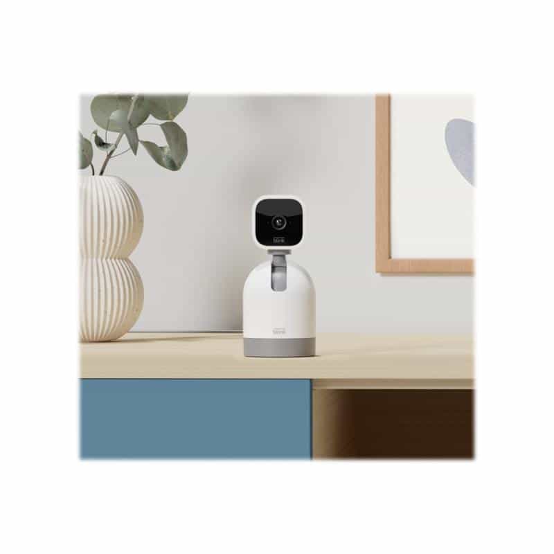 AMAZON Blink Mini Pan-Tilt Kamera - Bewegliche Plug-in-Sicherheitskamera weiß (B09N6P1555)
