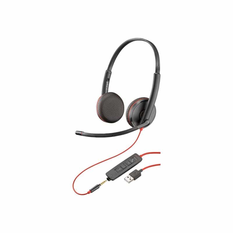 HP Poly Blackwire 3225 Stereo USB-A Headset Bulk