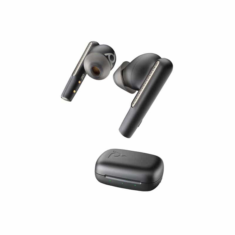 HP Poly Voyager Free 60 UC Black Earbuds +BT700 USB-C Adapter +Basic Charge Case