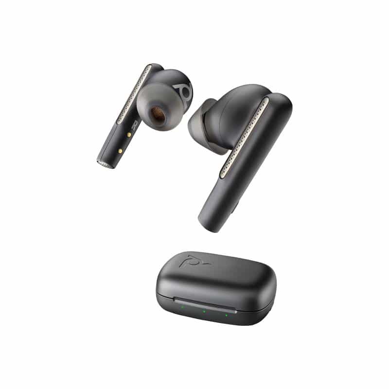 HP POLY Voyager Free 60 UC M schwarz Earbuds + BT700 USB-C Adapter + Basic Ladecase