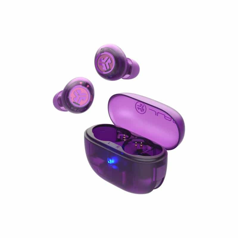 JLAB Go Pop ANC TWS Headphones Transparent Purple