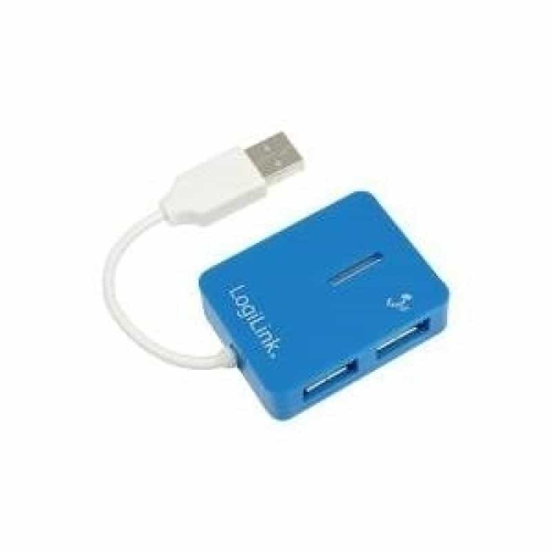 Logilink USB-Hub "Smile" 4-Port ohne Netzteil blau