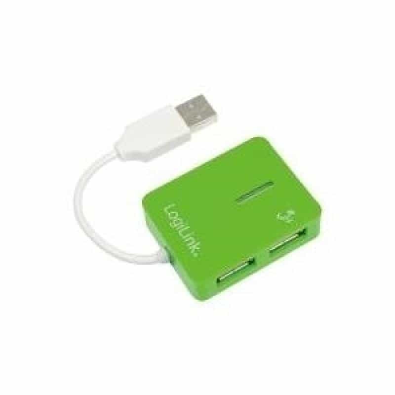 Logilink USB-Hub "Smile" 4-Port ohne Netzteil grün