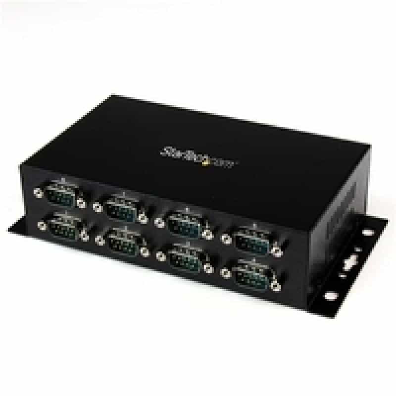 STARTECH.COM 8 Port USB auf Seriell RS-232 Adapter Hub - DIN-Schienen und Wandmontage fähig - USB zu