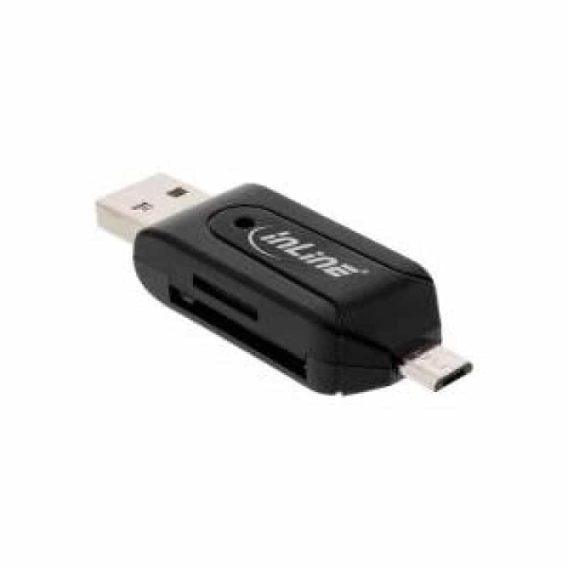 INLINE OTG Dual Card Reader für SD und microSD, für Android und PC