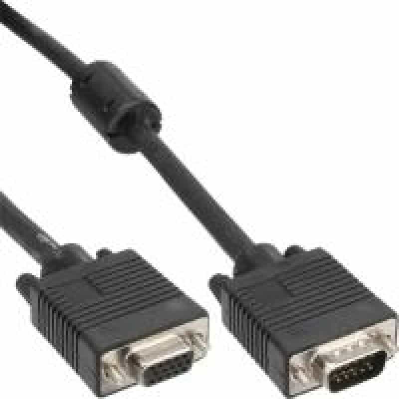 INLINE S-VGA Monitorverlängerung St/Bu 0,3m, schwarz