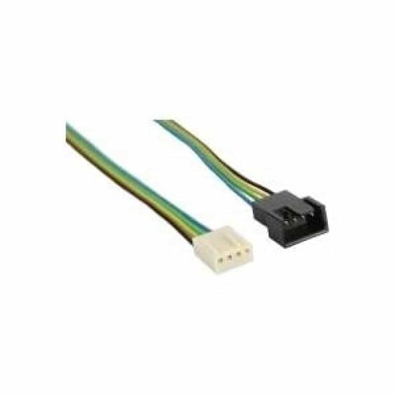INLINE Luefterkabel Verlaengerung PWM 4pol Molex Stecker/Buchse 0,7m