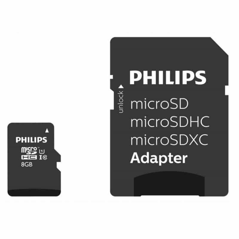 PHILIPS SD Micro SDHC Card   8GB Card Class 10 incl. Adapter
