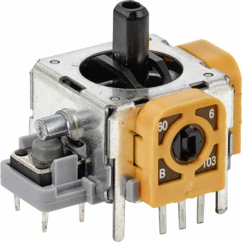 TRU COMPONENTS Joystick 12 V/DC Metallhebel gerade Lötpins TRU COMPONENTS 98002C3 1 St.