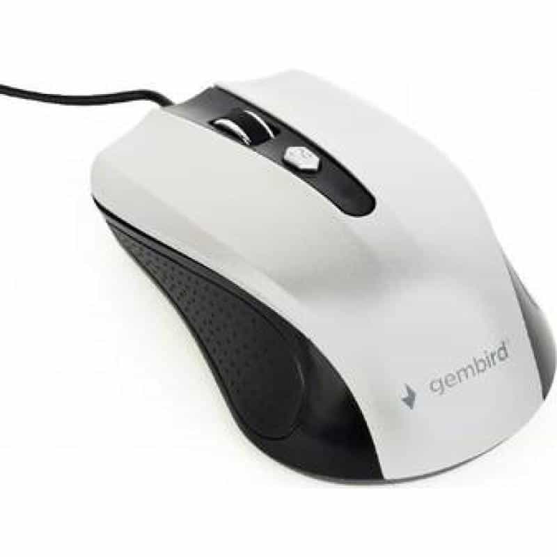 GEMBIRD MUS-4B-01-BS USB-Maus Optisch Schwarz/Silber