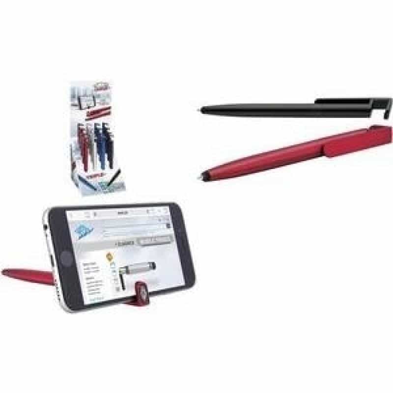 WEDO Eingabestift 3-in-1 ″TRIPLE″, 16er Display Touchpen mit Kugelschreiber und Smartphone-Halter, w