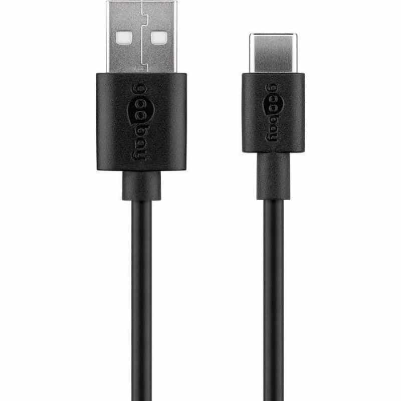 WENTRONIC Goobay USB-C Dual Ladeset 2,4A bk