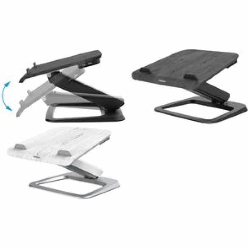 FELLOWES Notebook-Ständer Hana Series, weiß für Notebooks bis 43,18 cm (17″), Gasfederarm für Höhene