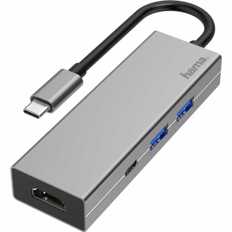 HAMA USB-C-Multiport-Adapter 4 Ports, 2x USB-A, USB-C, HDMI C