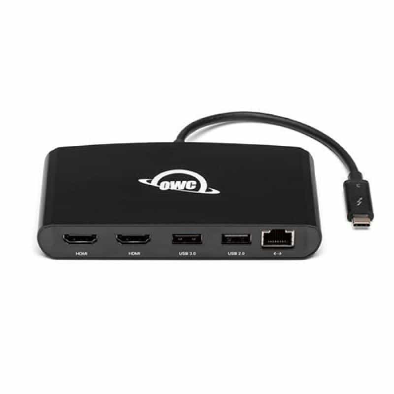 OWC 5 Port Thunderbolt 3 min-Dock 2 x HDMI features 2 HDMI 4K60 USB 3 2 1GBe - Thunderbolt - USB 2.0 OWC 5 Port Thunderbolt 3 min-Dock 2 x HDMI features 2 HDMI 4K60 USB 3 2 1GBe - Thunderbolt - USB 2.0