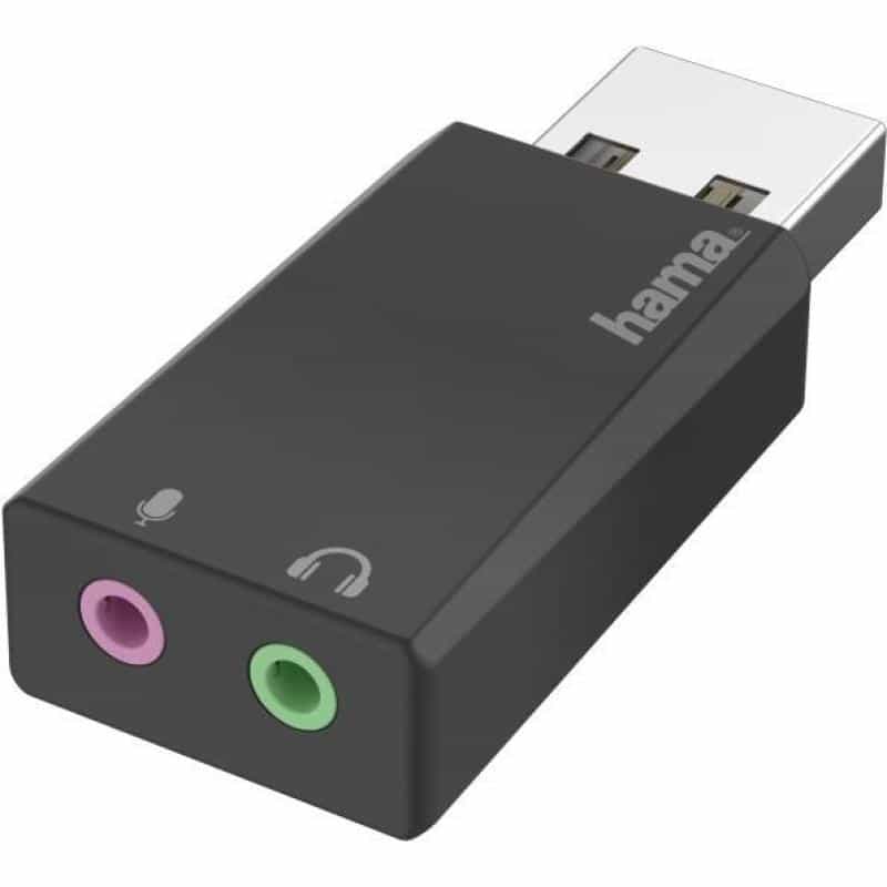 HAMA 200323 USB-Soundkarte USB-Stecker - 2x 3.5-mm-Klinke-Buchse, Stereo