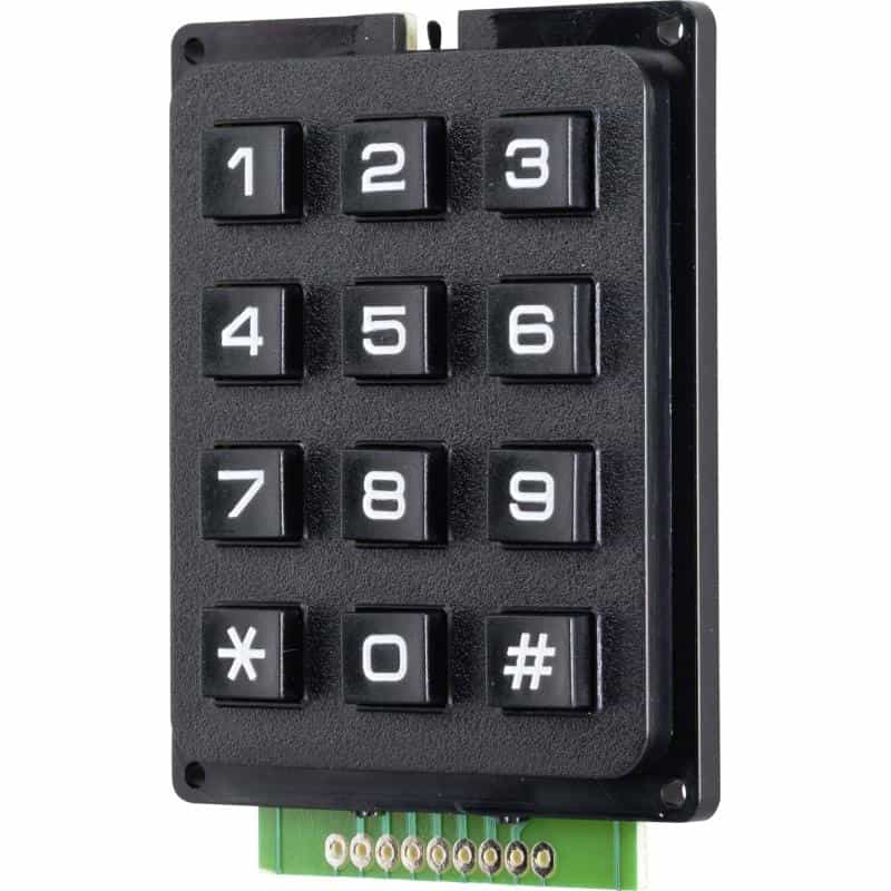 TRU COMPONENTS Drucktastenfeld Tastenfeld Matrix 3 x 4 1 St.