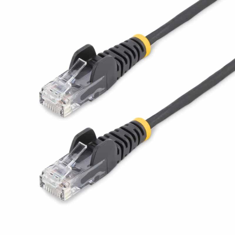 STARTECH.COM 1,5 m Cat6-Kabel - Schlankes Cat6-Patchkabel - Schwarz - Snagless RJ45-Anschlüsse - Gig