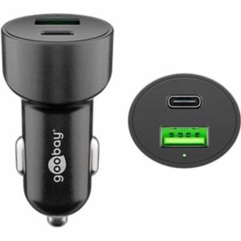 GOOBAY KFZ USB 2P 48W USB-C PD+QC3.0 bk | 39908