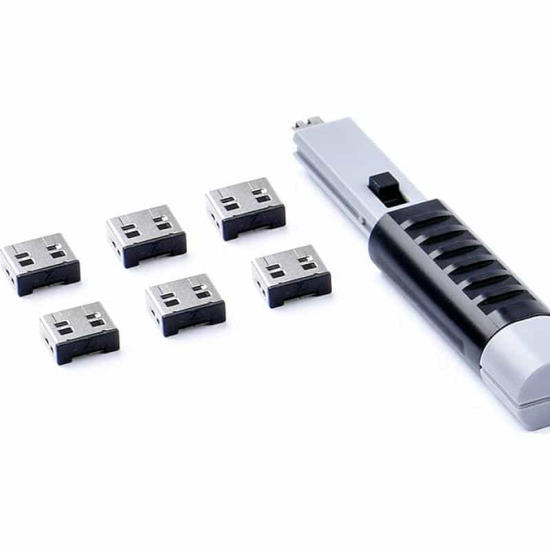 SMARTKEEPER Basic ″USB-A Port″ Blocker 6 Stk.+Key schwarz