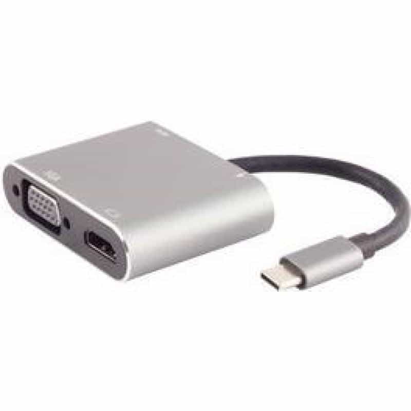 S-CONN shiverpeaks ®-BASIC-S--USB-DOCK--USB-C multiport Dockingstation, 4in1, HDMI, VGA, PD, Hub (BS