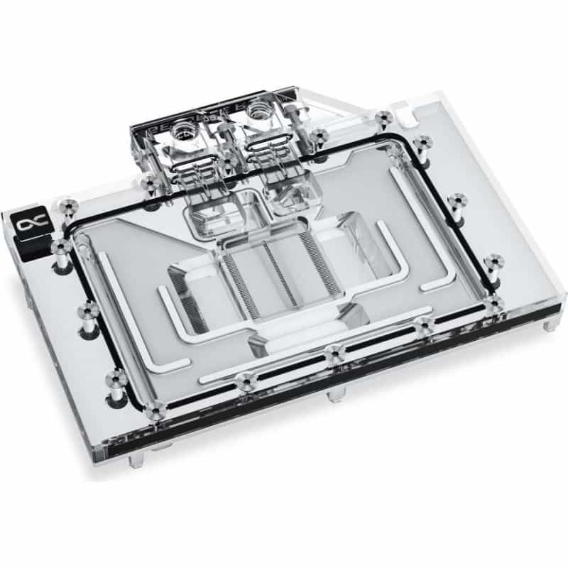 ALPHACOOL Eisblock Aurora Acryl GPX-N RTX 4090 Reference mit Backplate (transparent/silber)