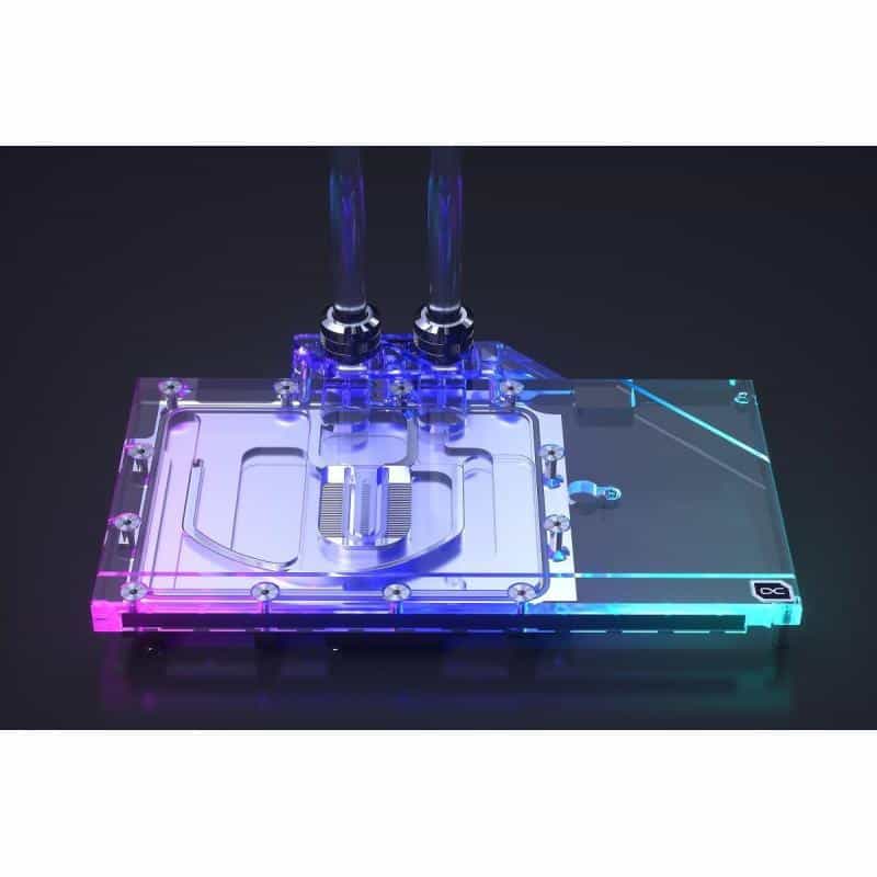 ALPHACOOL Eisblock Aurora Acryl GPX-N RTX 3090TI Founders Edition mit Backplate (transparent/nickel)
