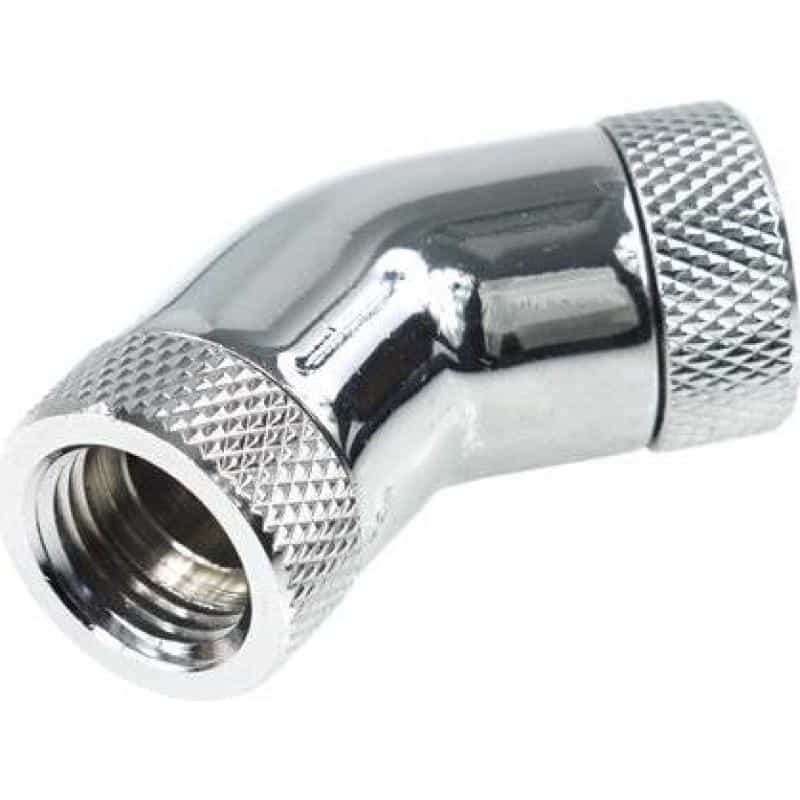 ALPHACOOL HF angled adaptor 45° 2x G1/4 inner thread revolvable - Verbindungsadapter für Flüssigkeit