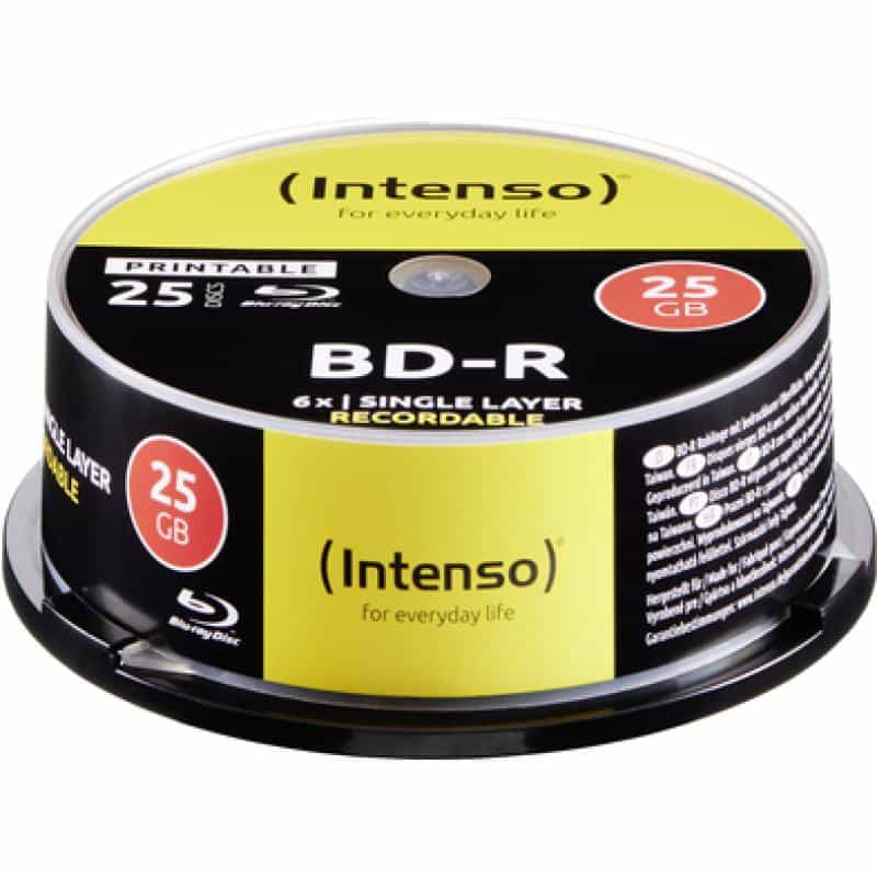 INTENSO Opt Media BD-R Intenso 25GB 25pcs Cake Box Print