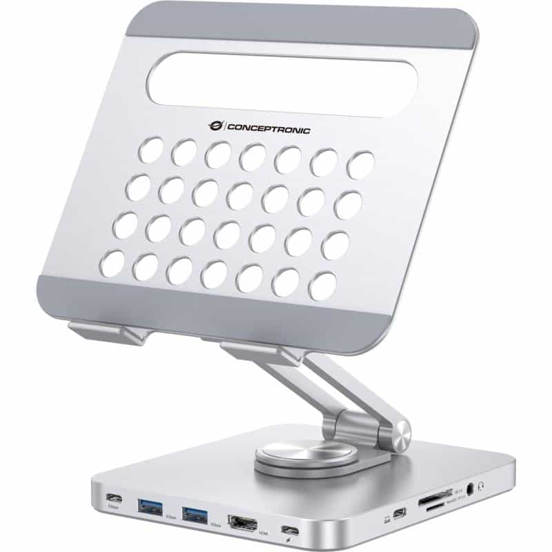 CONCEPTRONIC Tablet Halterung inkl 8-in-1 Docking Station si