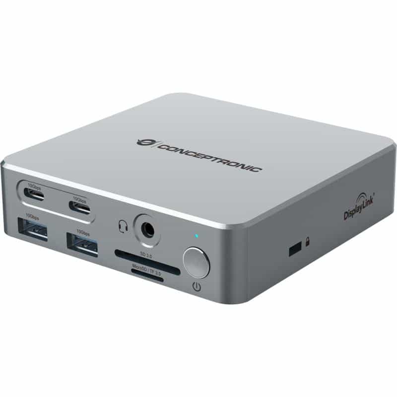 CONCEPTRONIC Dock USB-C->2xHDMI,2xUSB-C,4xUSB-A,DP,GbE LAN