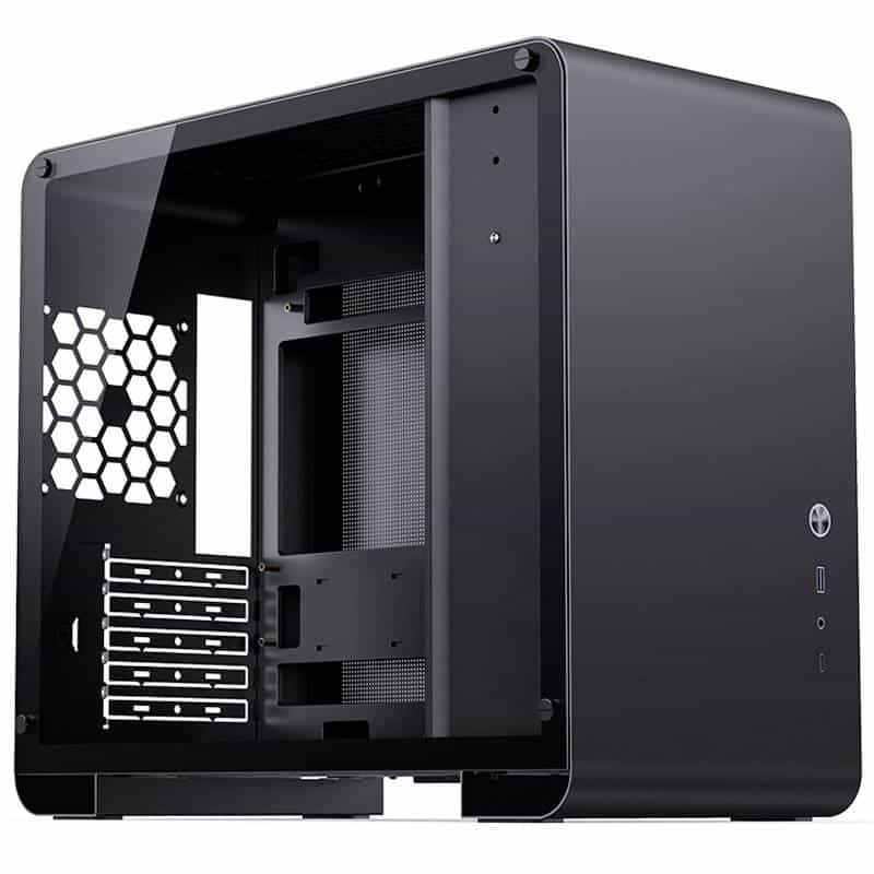 JONSBO U4 Mini Micro-ATX-Gehäuse, Tempered Glass - schwarz