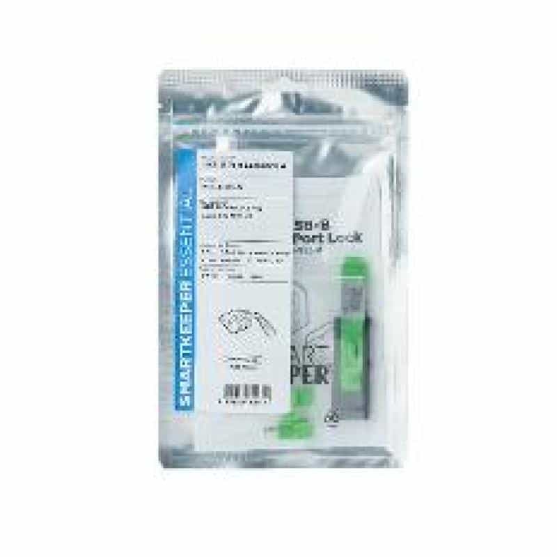 SMARTKEEPER Mini ″USB-B Port″ Blocker grün 4 Stk.+Key