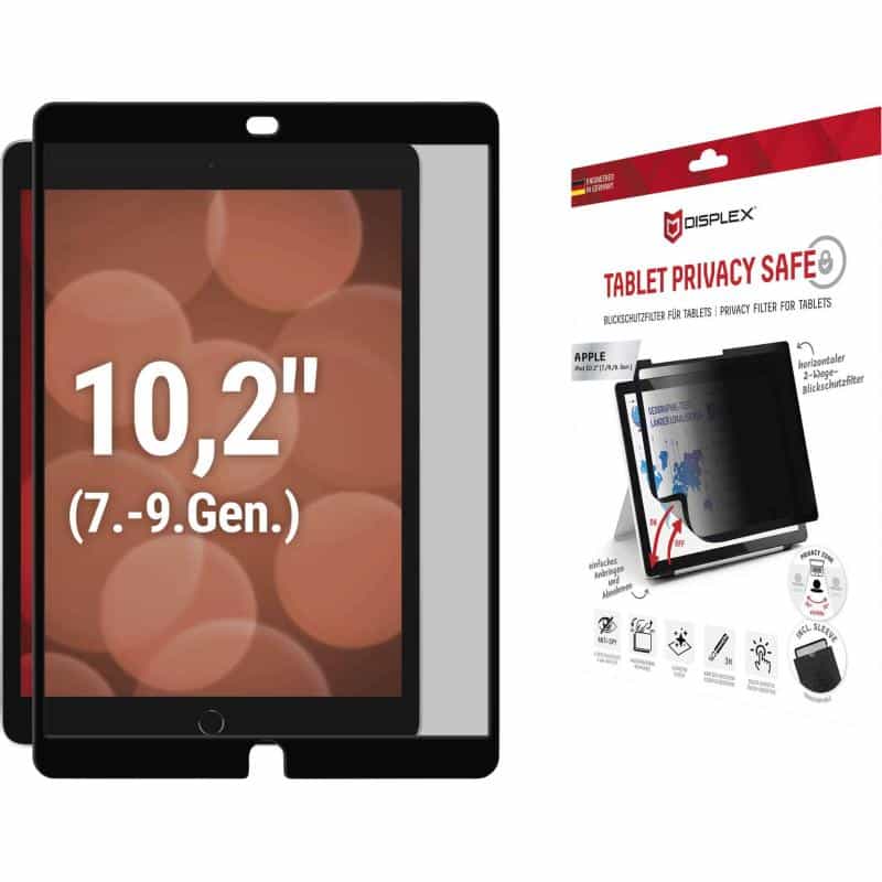 E.V.I. Displex TABLET PRIVACY SAFE Wiederablösbarer 2-Wege Blickschutzfilter