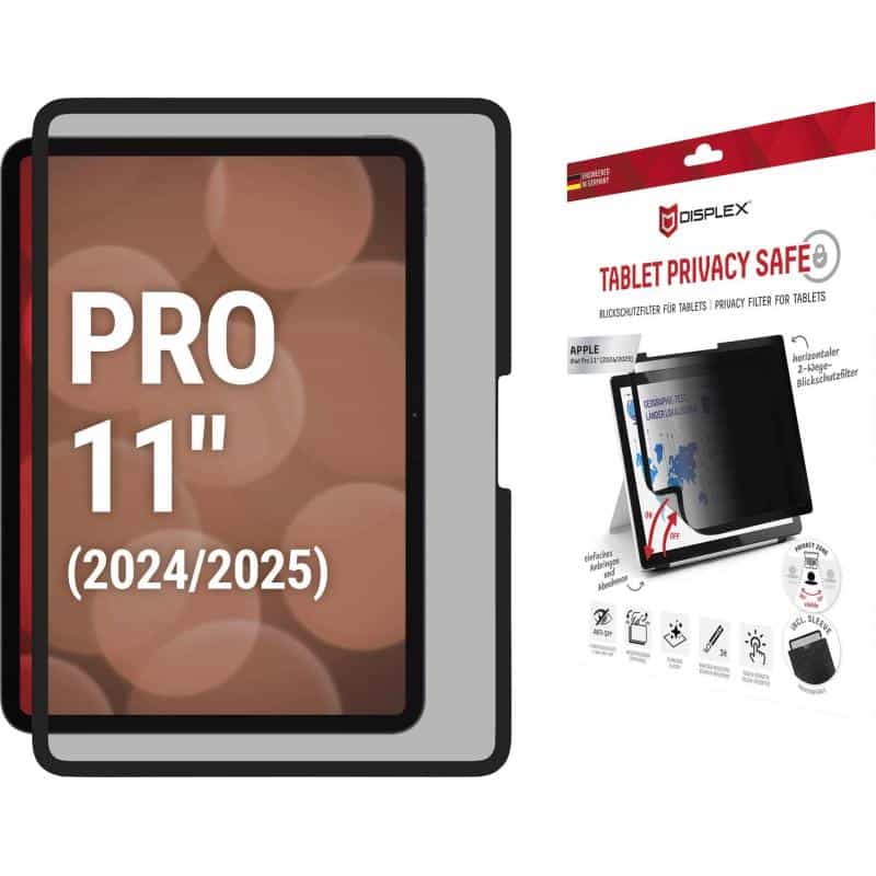 E.V.I. Displex TABLET PRIVACY SAFE Wiederablösbarer 2-Wege Blickschutzfilter