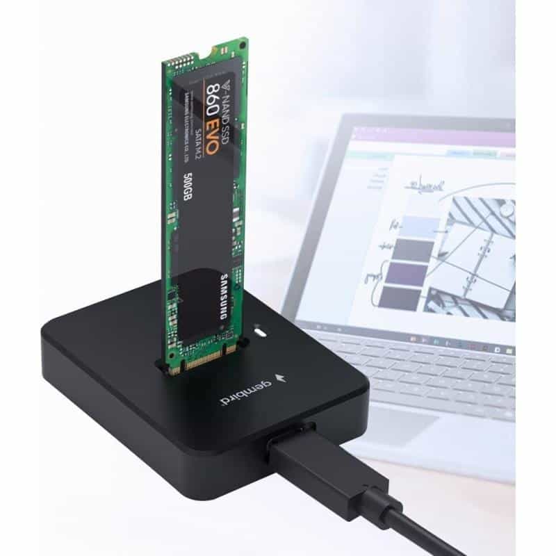 GEMBIRD Desktop-USB-Typ-C-M.2-SATA- Dockingstation, schwarz