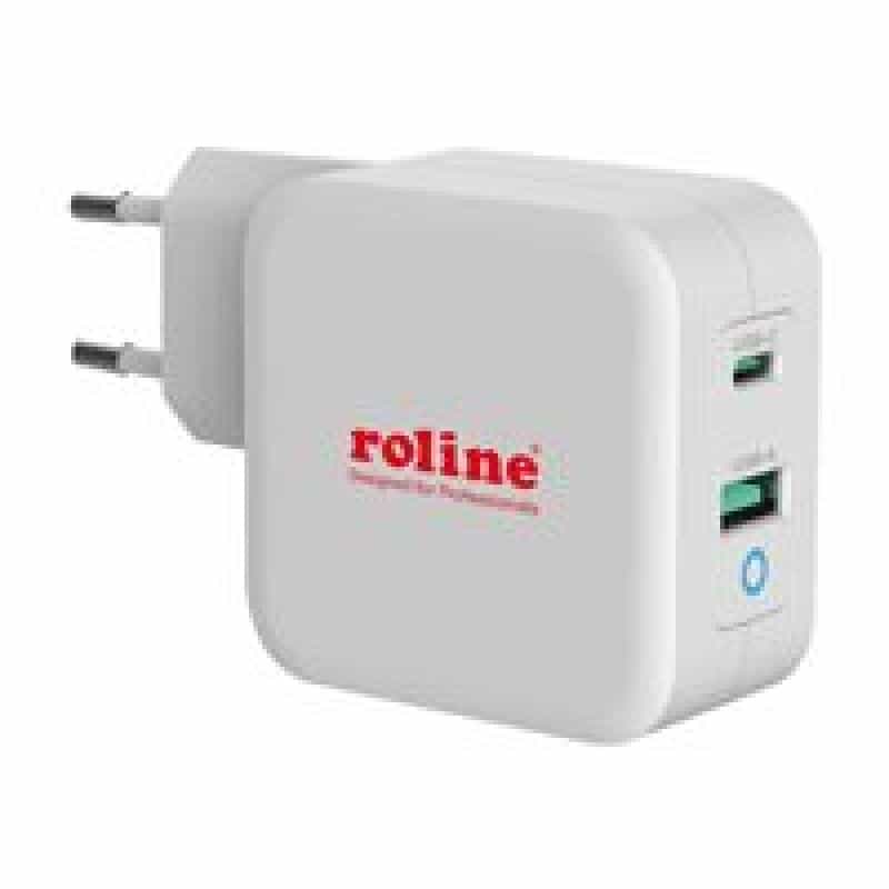 ROLINE 19.11.1041 Ladegerät für Mobilgeräte Universal Weiß AC Schnellladung Drinnen
