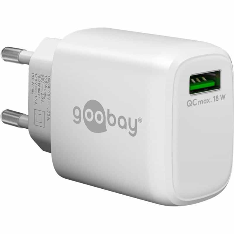 GOOBAY USB-Schnellladegerät QC 3.0 (18 W) weiß (61672)