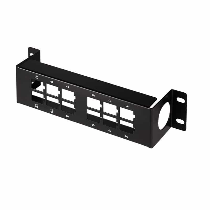 LOGILINK Halterung für 12 Keystone-Module, 10 Zoll schwarz