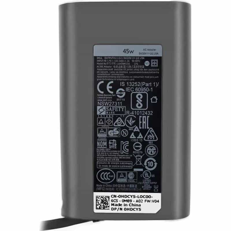 DELL AC Adapter 45W USB Type-C includes power cable