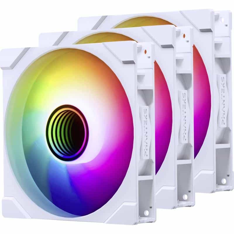 PHANTEKS M25 Gen2 PWM D-RGB Lüfter 3er-Pack - Reverse Blade, 140mm, weiß
