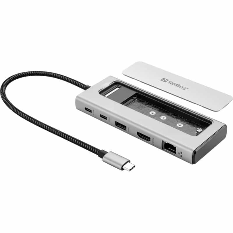 SANDBERG USB-C 6in1 Travel Dock SSD Case